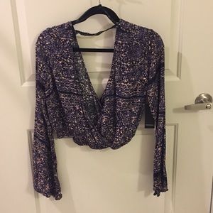 Cropped paisley top